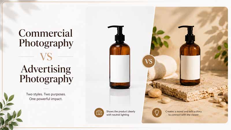 Commercial vs advertising photography styles