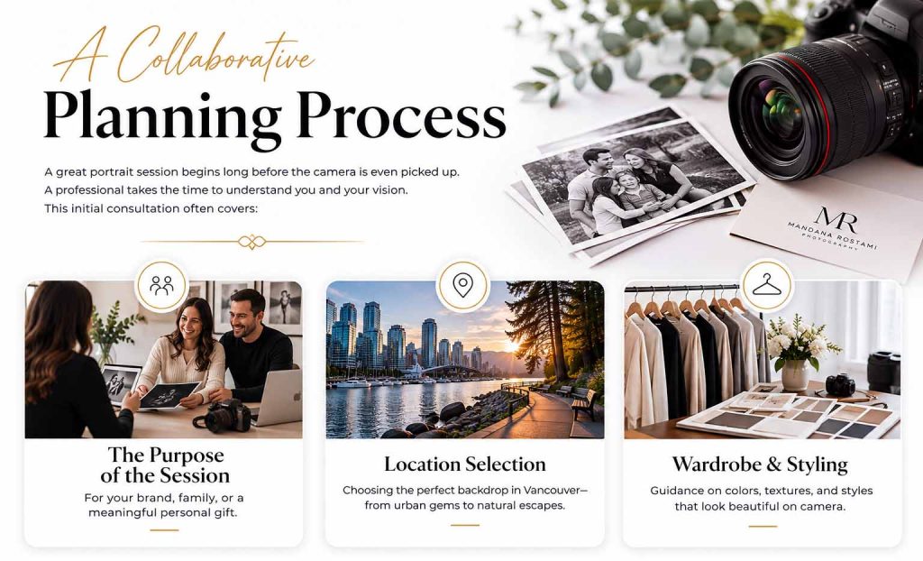 Photography studio service process overview