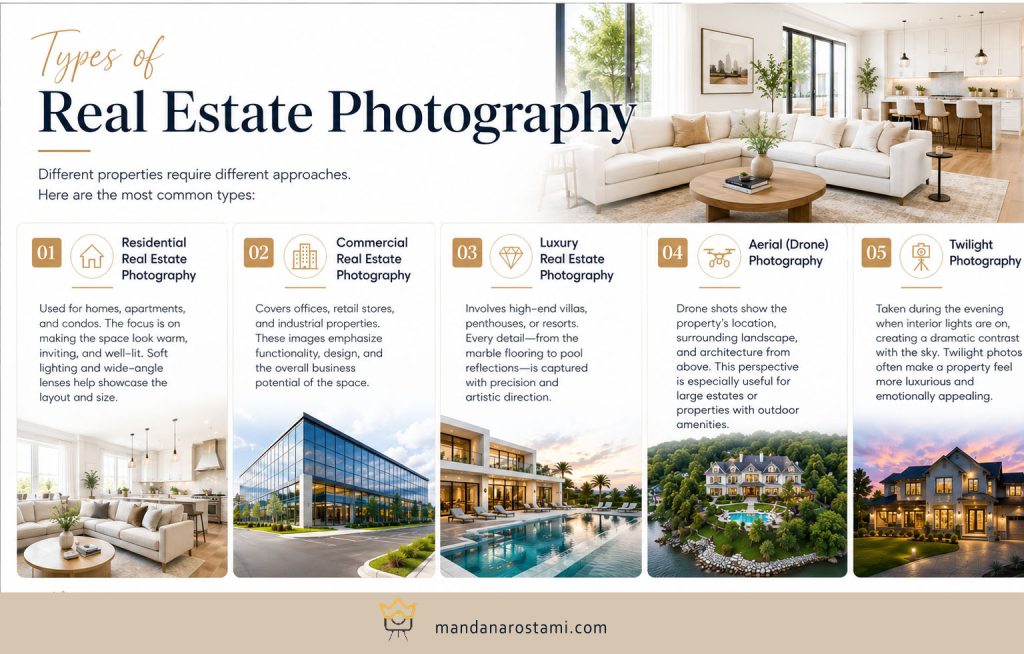 Real estate photography types explained